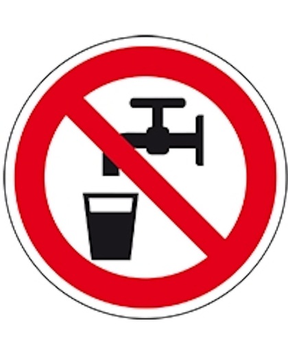 Verbodssticker ‘Geen drinkwater’, Ø 100 mm