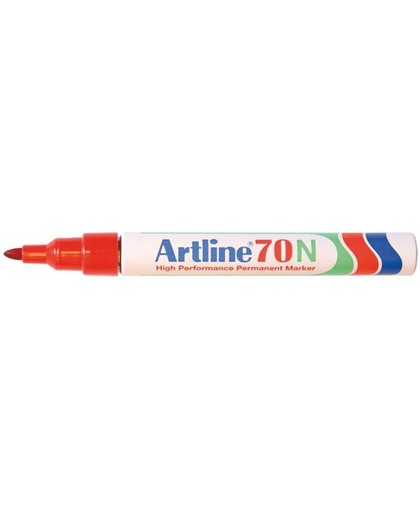 12x Viltstift Artline 70n rond rood 1.5mm