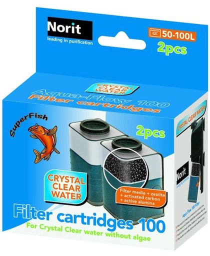 SuperFish Clear Water Filter Cartridge 400 - Aquarium - Filter - 2 x 1 filtercartridge