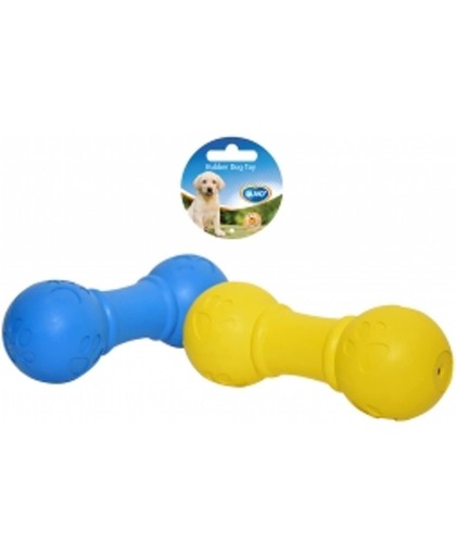 rubber squeaky dumbbell soft 10cm