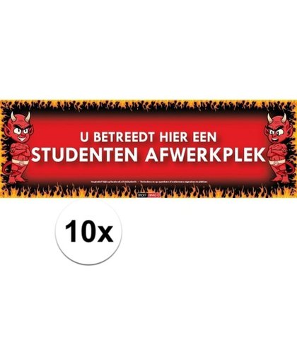 10x Sticky Devil Dit is een studenten afwerkplek grappige teksen stickers