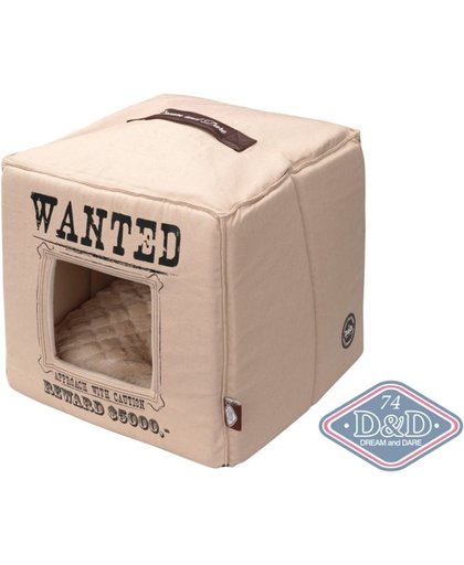 HOME COLLECTION WANTED PETCUBE 40X40X40CM BEIGE