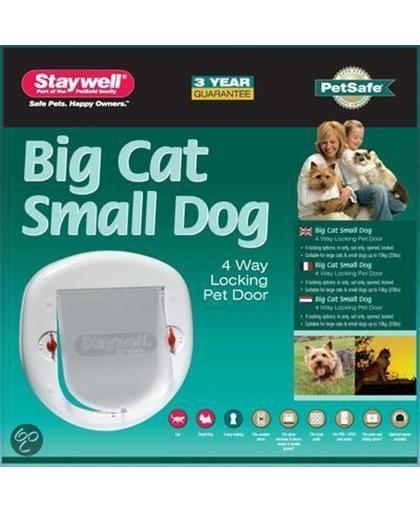 Staywell 280 Grote Kat/Kleine Hond Kattenluik - Wit - 4 Standen