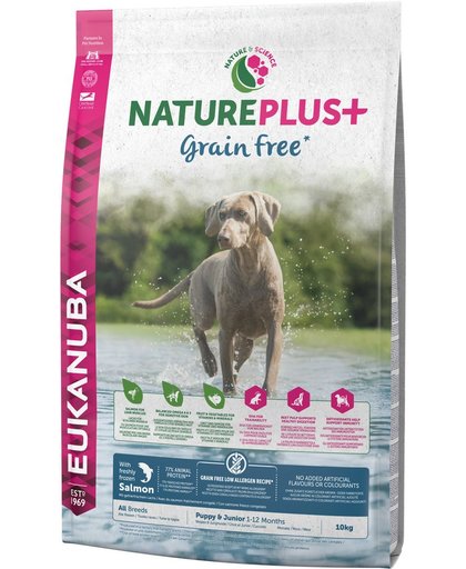 Eukanuba Natureplus+ Puppy Grainfree All Breeds Zalm&Gevogelte&Rijst 10 kg