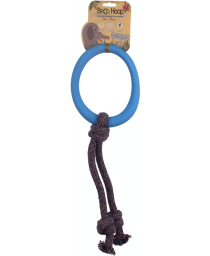 Beco Hoop on a Rope - Hondenspeelgoed - L - Blauw