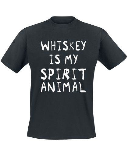 Whiskey Is My Spirit Animal T-shirt zwart