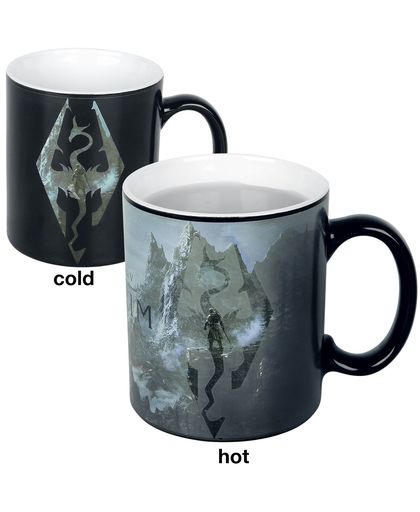 The Elder Scrolls V - Skyrim - Dragon Symbol - Heat Change Mug Mok meerkleurig
