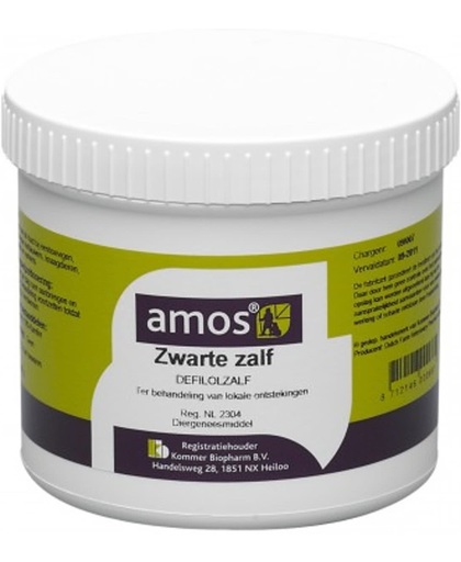 Amos Wondverzorgingsmiddel Zwarte zalf - Defifolzalf Reg.NL 2304 - 400 gr