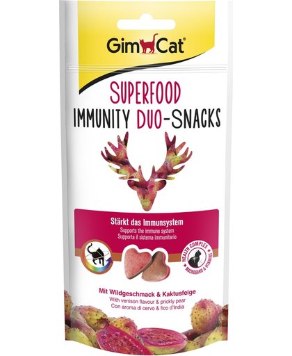 GimCat Superfood Immunity DuoSnacks Wild & Cactusvijg - Kat - Snack - 40 g