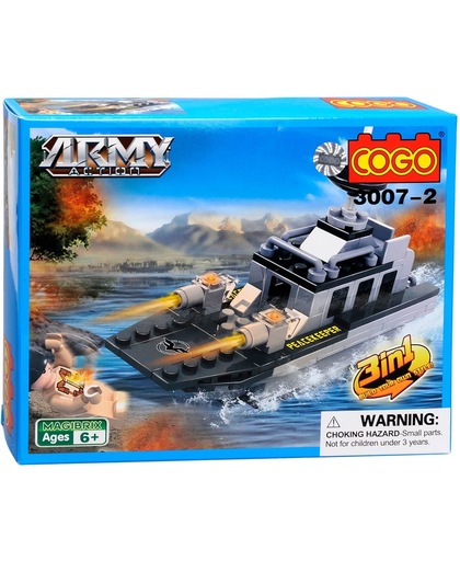 COGO - Army Peacekeeper -Speedboot, 3in1