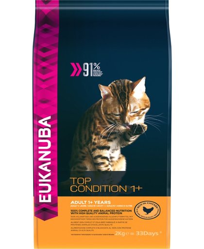 Eukanuba Cat Adult - Kip/Lever - Kattenvoer - 2 kg