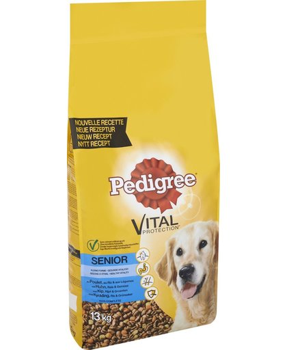 Pedigree Vital Protection - Senior droge brokken - Kip Met Rijst - Hondenvoer - 13 kg