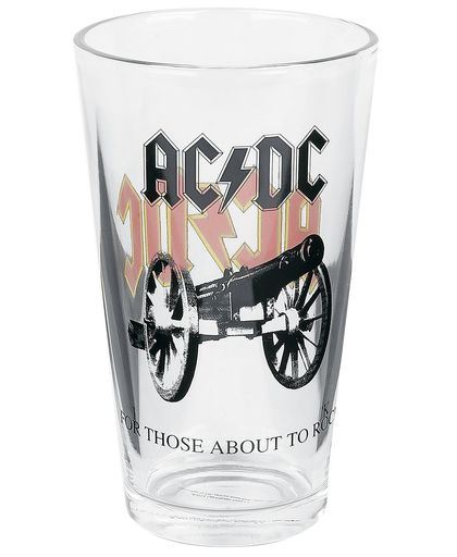 AC/DC Rock Pintglas transparant