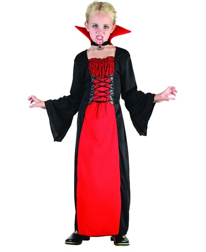 Verkleedkostuum vampier voor meisjes Halloween artikel - Verkleedkleding - 116/122