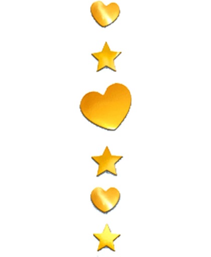 Gouden hartjes decoratie 90 cm