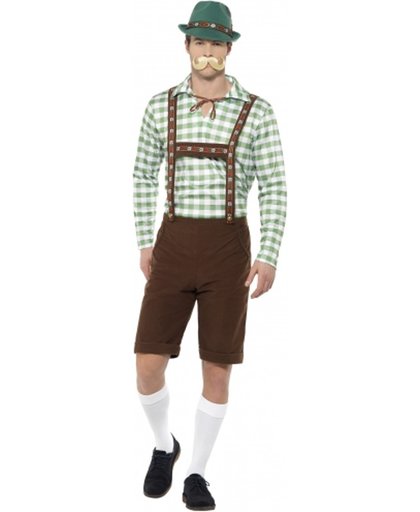 Groen en bruin Beiers kostuum voor volwassenen