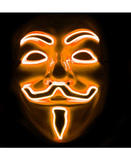 El wire V for Vendetta / ANONYMOUS masker Oranje/Orange
