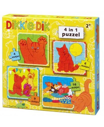 Dikkie Dik puzzel 4 In 1