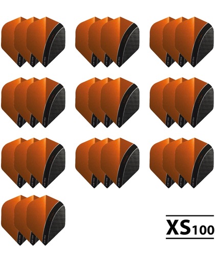 10 - Sets XS100 Curve 100 micron flights - Oranje