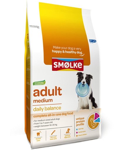 Smolke adult medium brokken hondenvoer 3 kg