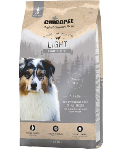 Chicopee CNL Light Lamb & Rice - Inhoud: 15 kg