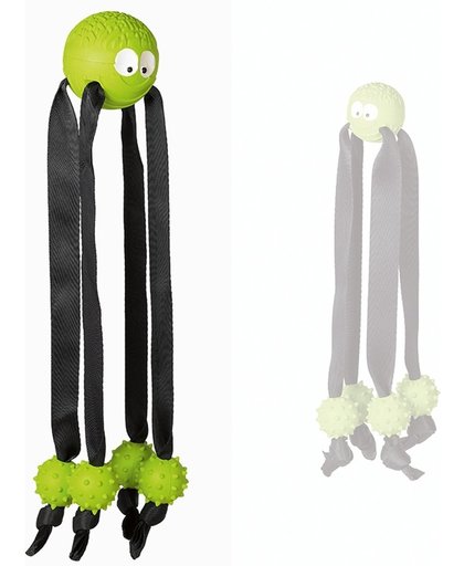 Nobby Rubber inktvis - Groen/zwart - 36 cm