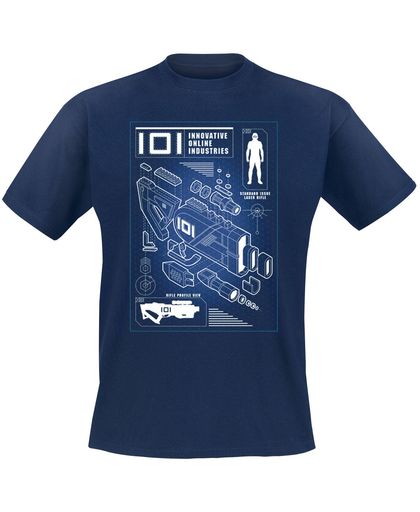 Ready Player One Rifle Profile T-shirt navy