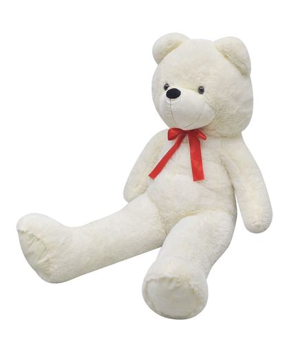 Teddybeer zacht pluche XXL wit 150 cm