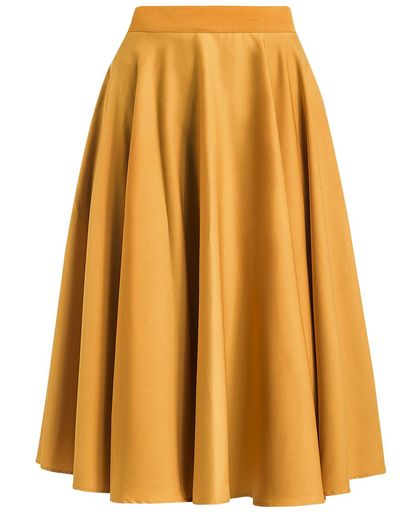 Voodoo Vixen Sandy Mustard Full Circle Skirt Rok geel