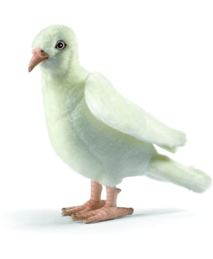 Pluche witte duif 20 cm