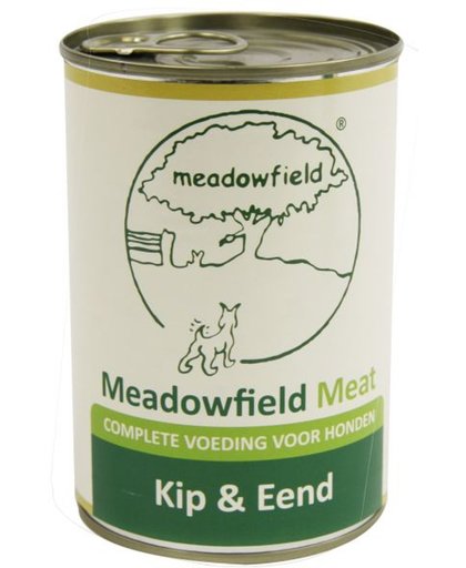 Meadowfield meat blik kip / eend hondenvoer 400 gr