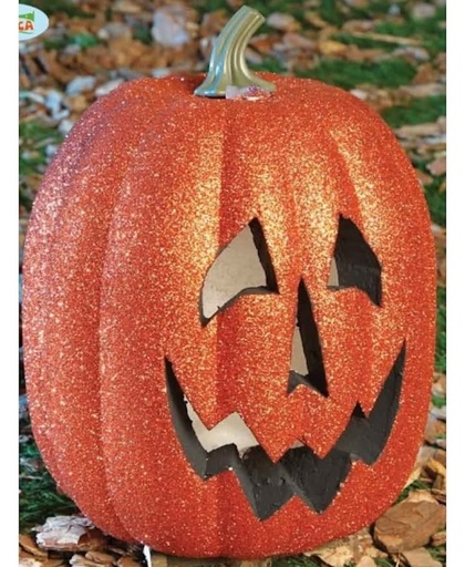 Halloween - Halloween pompoen met licht 25 cm