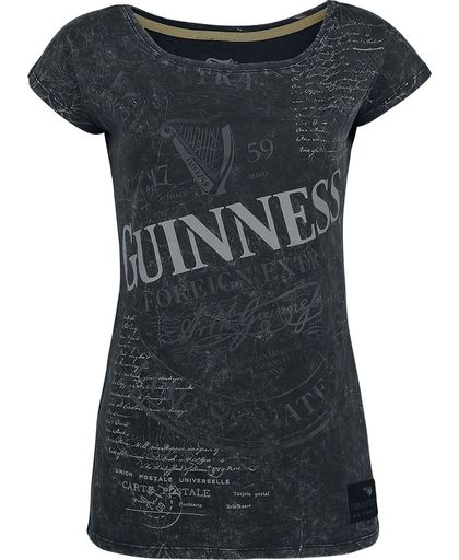 Guinness Vintage Logo Girls shirt donkergrijs