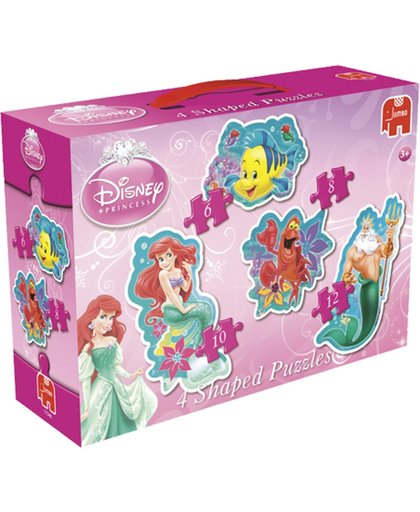 Jumbo Disney Ariel 4 In 1 - Vormenpuzzel - 6,8 10 en 12 stukjes