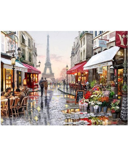 Diamond Painting - Parijs met uitzicht Eiffeltoren - Gedeeltelijke painting - 30x40 cm - Handig en mooi