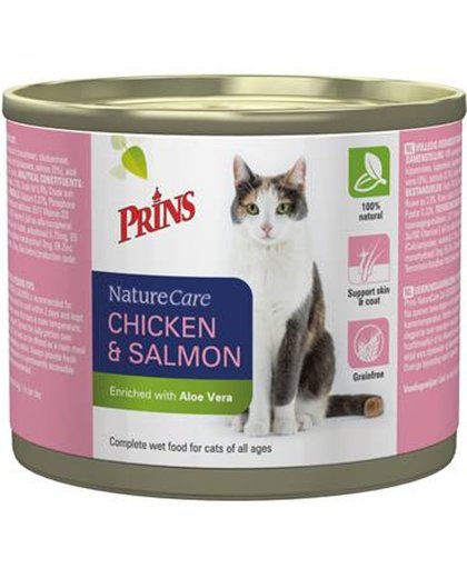 Prins naturecare cat kip/zalm kattenvoer 2x200 gr