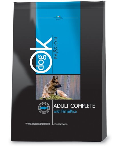 OK Passion Adult Complete Vis & Rijst - Hond - Droogvoer - 12,5 kg