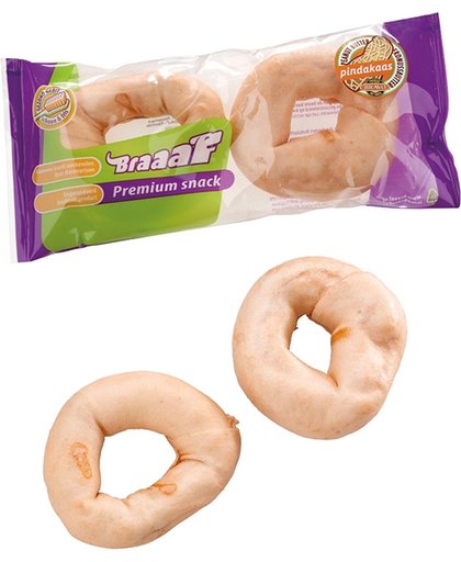 Braaaf denta donut pindakaas 8-9 cm - 1 ST