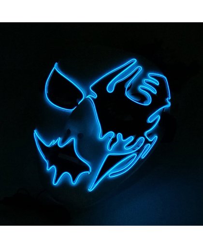 El wire masker Rocker blauw - El wire mask Rocker Blue