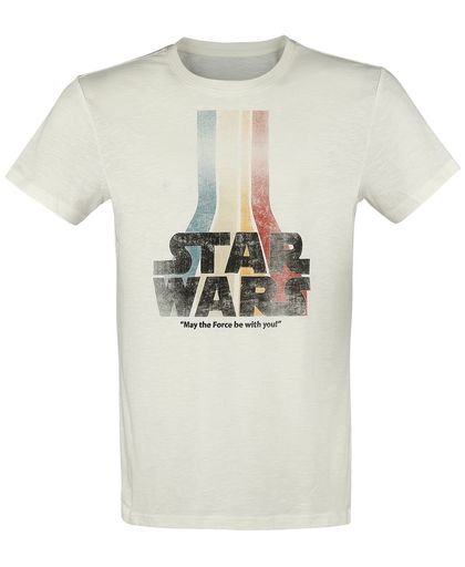 Star Wars Retro Rainbow Logo T-shirt wit