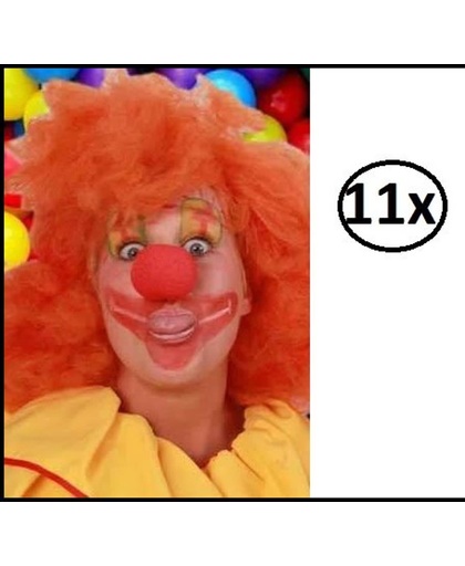11x Schuimneus clown rood