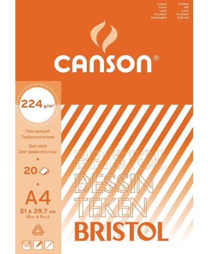 6x Canson tekenblok Bristol 21x29,7cm (A4)