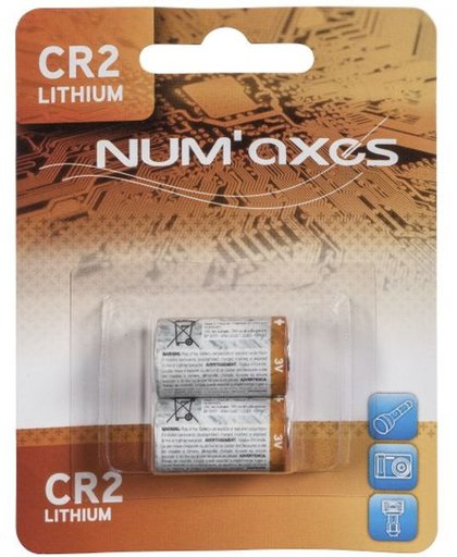 Numaxes lithium batterij cr2 3v 2 st