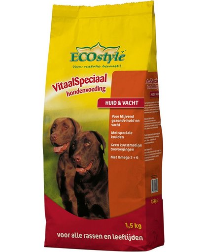 Ecostyle Vitaalspeciaal Huid & Vacht Hondenvoer - Gevoelig Stelsel - 2 St à 1.5 kg