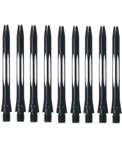 abcdarts darts shafts aluminium shafts fiesta zwart medium - 3 sets darts shafts