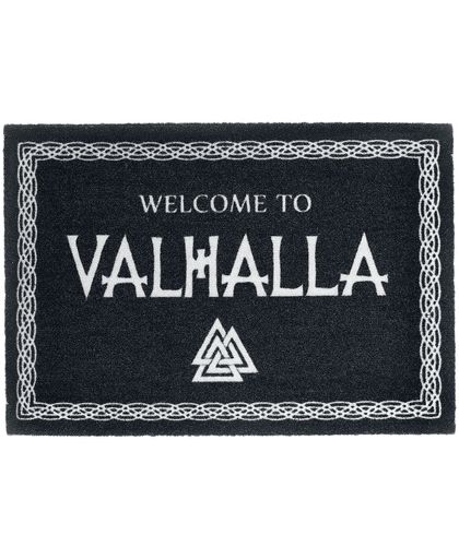 Welcome to Valhalla Deurmat zwart-wit