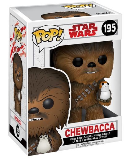 Star Wars Episode 8 - The Last Jedi - Chewbacca with Porg Vinyl Bobble Head 195 Verzamelfiguur standaard