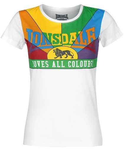 Lonsdale London Loves All Colours Girls shirt wit