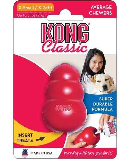 KONG Piepend speelgoed Kong classic rood xs