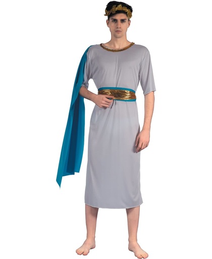 Blauwe Griekse keizer kostuum voor mannen - Verkleedkleding - Maat XL